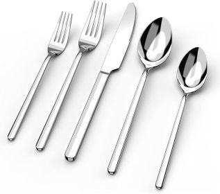 Silverware Set, 20 Piece Flatware Cutlery Set for 4, 18/10 Stainless Steel Silverware Mirror Polished Dishwasher Safe for Home, Restaurant, Wedding