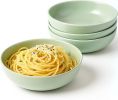 Ceramic Pasta Bowls Set of 4 – 40oz Extra Large Dinner Bowls, Deep Plates Salad Bowl for Eating, Pasta Plates, Stoneware Shallow Bowl Plate Set