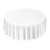 VEVOR White Round Tablecloths 2 Pack, 120 Inches in Diameter, Stain- & Wrinkle- Resistant, Machine Washable Table Clothes