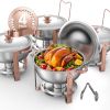 VEVOR Chafing Dish Buffet Set, 5 Qt 4 Pack, Stainless Steel Chafer with 4 Full Size Pans