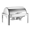 VEVOR Roll Top Chafing Dish Buffet Complete Set, 9Qt Stainless Steel Chafer with Full Size Pan