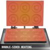 VEVOR 110V Commercial Waffle Donut Machine 6 Holes Double-Sided Heating 50-300Celsius, Electric Doughnut Maker 1550W