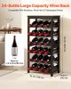 VEVOR 24 Bottle Detachable Wine Rack, 6-Tier Wine Bottle Holder, Freestanding Floor Display Wine Storage Shelves with Table Top, For Kitchen,Cellar