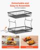 VEVOR 2 Tier Fruit Basket, Countertop Fruits Vegetable Bowl with Banana Hangers, Metal Wire Storage Stand for Kitchen Counter
