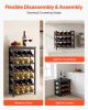 VEVOR 24 Bottle Detachable Wine Rack, 6-Tier Wine Bottle Holder, Freestanding Floor Display Wine Storage Shelves with Table Top, For Kitchen,Cellar