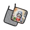 Bearded Collie The Chef Pair of Pot Holders Kitchen Heat Resistant Pot Holders Sets Oven Hot Pads for Cooking Baking BBQ, 7 1/2 x 7 1/2