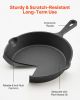 VEVOR Cast Iron Skillet, 3-Piece Frying Pan Set (6, 8, 10 in), Heavy-Duty Skillets with Heat-Resistant Handle, Pre-Seasoned Chef's Pan