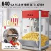 VEVOR Popcorn Maker, 1440W Popcorn Popper Machine, 12 Oz Kettle Makes 80 Cups per Batch, Countertop Popcorn Maker with Tempered Glass