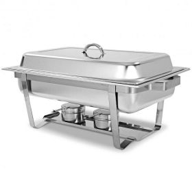 2 Packs Chafing 9 Quart Stainless Rectangular Chafer Buffet