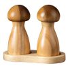 Mushroom Shaped Pepper Grinder Wooden Kitchen Grinding Tool