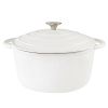 Dutch Oven,Dutch Oven Pot with Lid,5 QT Enamel Dutch Ovens with Dual Handles,Cast Iron Pot for Braiser,Cooking,Gifts for Family