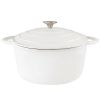 Dutch Oven,Dutch Oven Pot with Lid,3 QT Enamel Dutch Ovens with Dual Handles,Cast Iron Pot for Braiser,Cooking,Gifts for Family