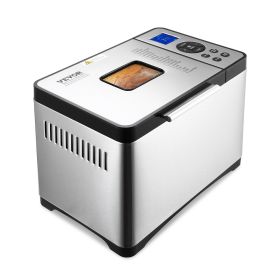 VEVOR Bread Maker, 19-in-1 2LB Dough Machine, Nonstick Ceramic Pan Automatic Breadmaker with Gluten Free Setting, Whole Wheat Bread Making, Digital (Default: Default)