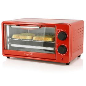 MegaChef 9.5 Quart Electric Counter Top Toaster Oven (Color: Candy Red)