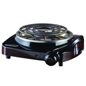 Brentwood Electric 1000W Single Burner (Color: Black)